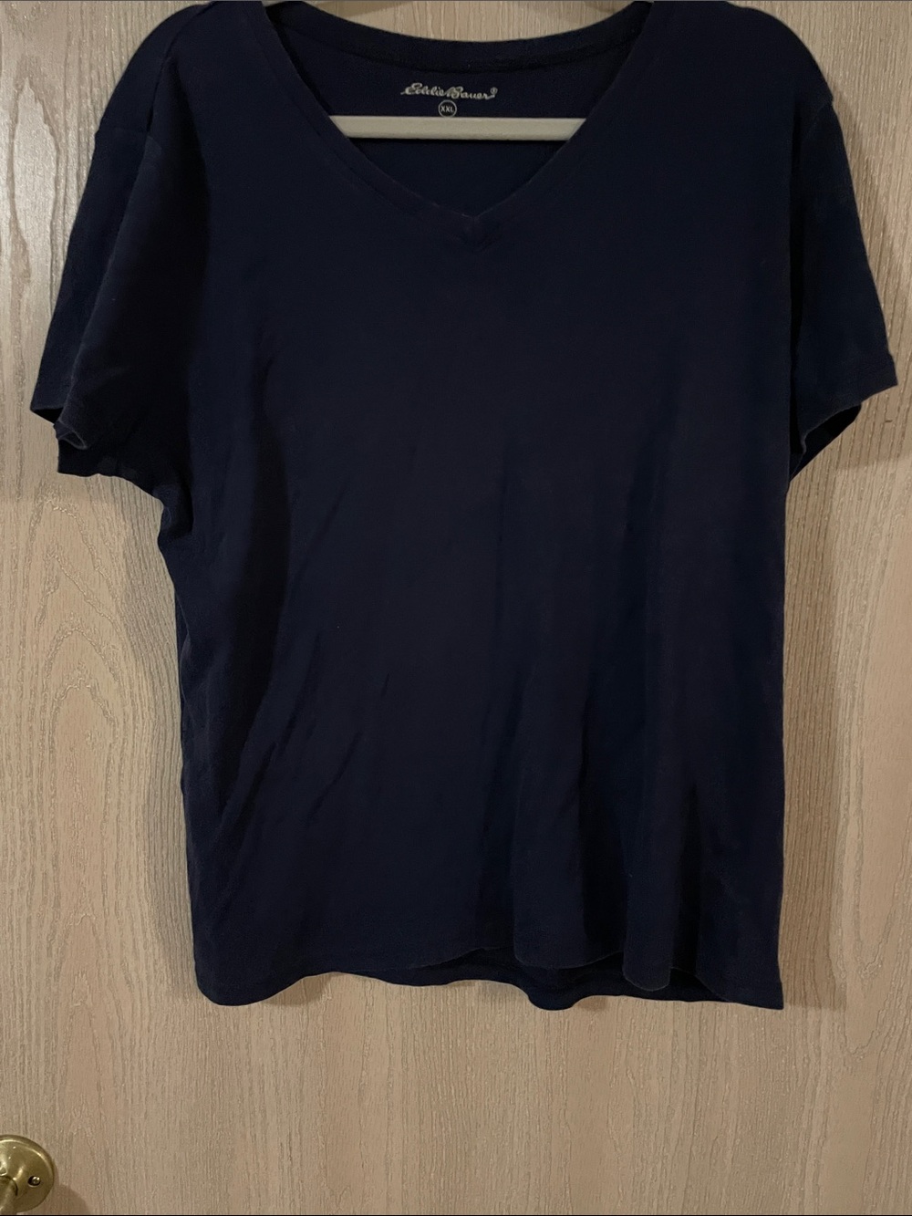 Eddie Bauer Navy V-Neck Short Sleeve Tee